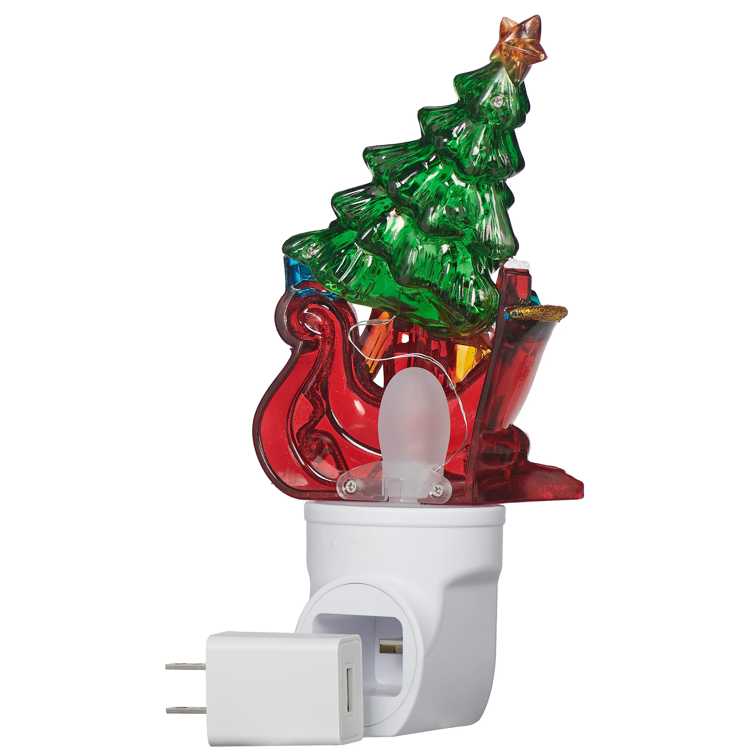 Roman Lights Christmas Tree in a Sleigh Night-Light - Image 3